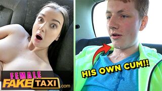 Lady Gang megőrül a bazinagy faszú fiatal pov szopásán a taxisban